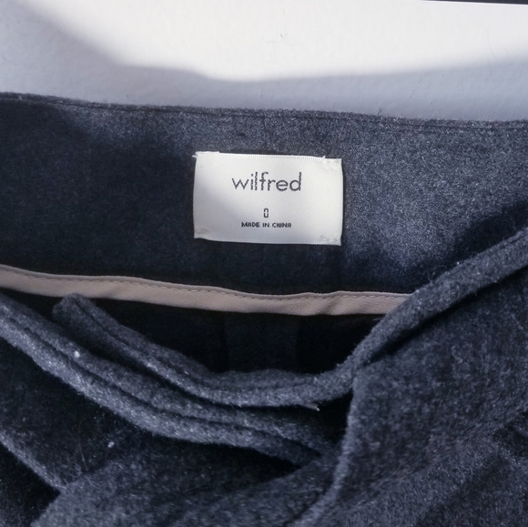 Wilfred Tie Front Pant Size 0 Grey Wool Cashmere Blend - Picture 5 of 5